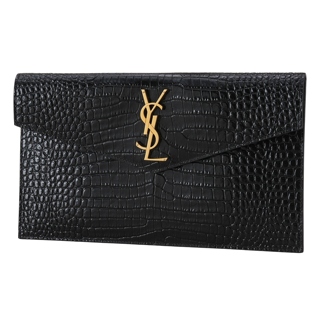 YVES SAINT LAURENT(USED)생로랑 565739 크로커다일 업타운 파우치
